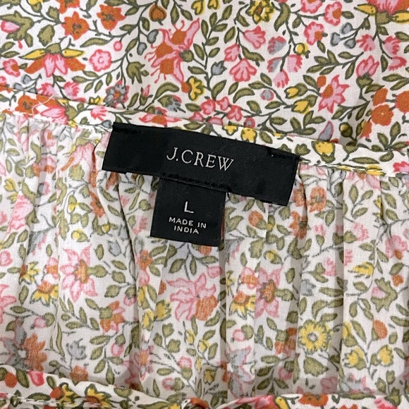 J.Crew cinched-waist puff sleeve dress in scattered blooms NWOT BK948 - Picture 4 of 10